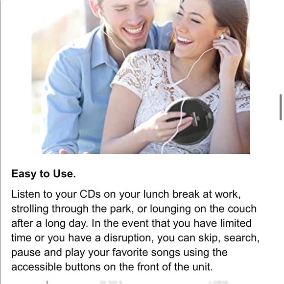 Coby Portable Compact CD Player - Brand new with original packaging!💜 - Picture 10 of 14